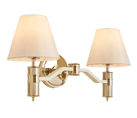 Riley Double Sconce and Shades, Sold Individually