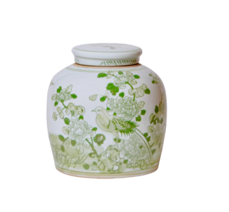Green Garden Porcelain Vase