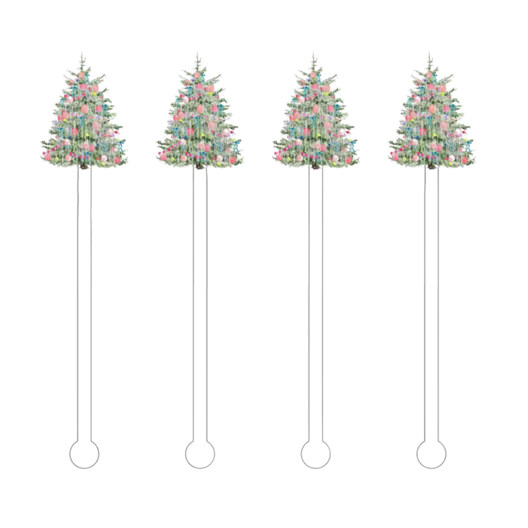 Tinsel Christmas Tree Stir Sticks