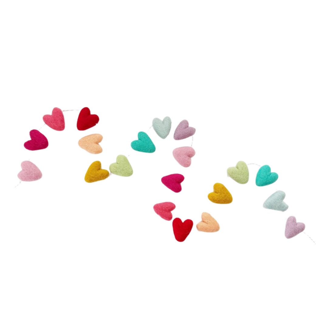 Rainbow Heart Garland