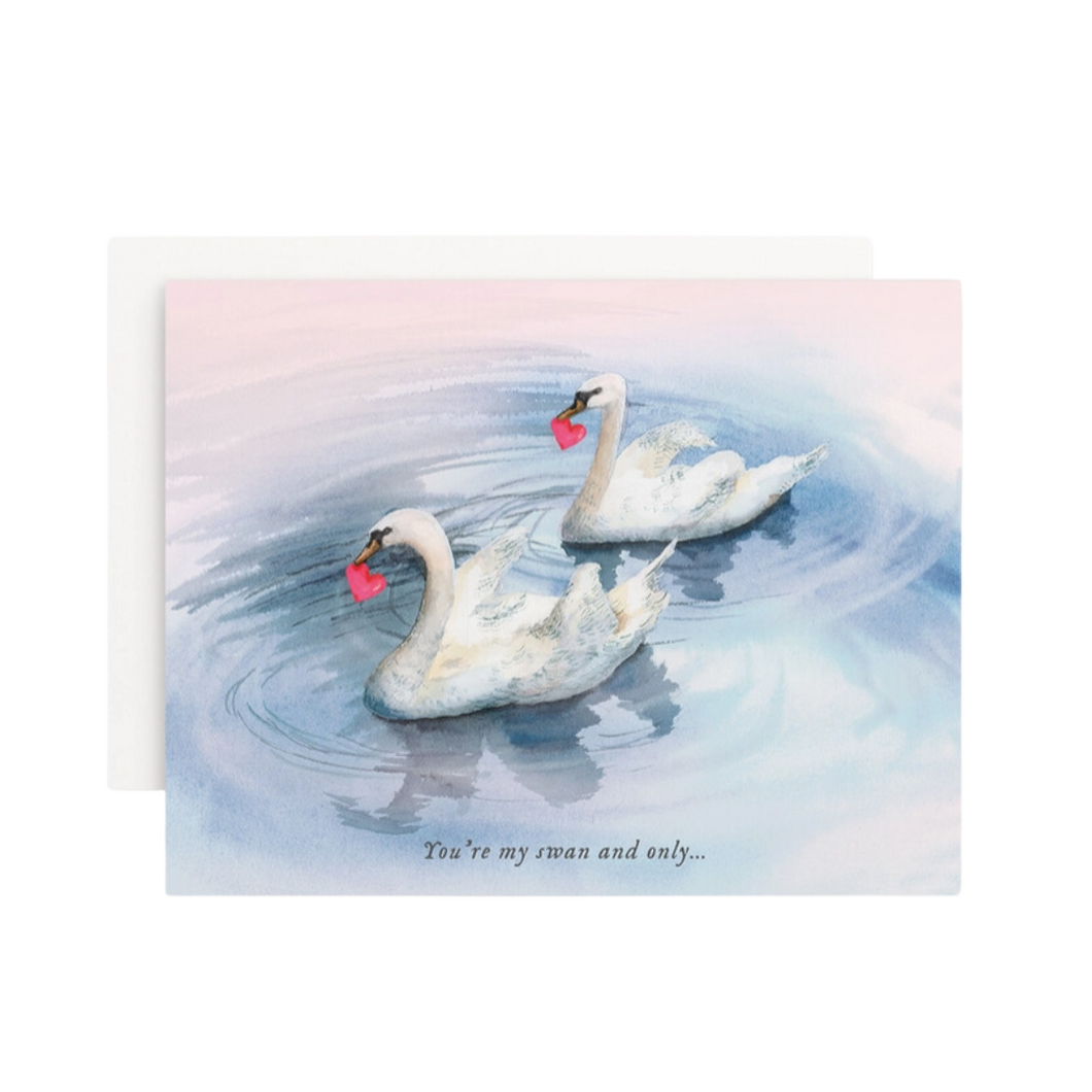 You're My Swan and Only Valentine's Day Greeting Card