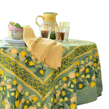 Load image into Gallery viewer, French Yellow and Green Tablecloth
