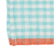 Load image into Gallery viewer, Aqua Gingham Kitchen Towels
