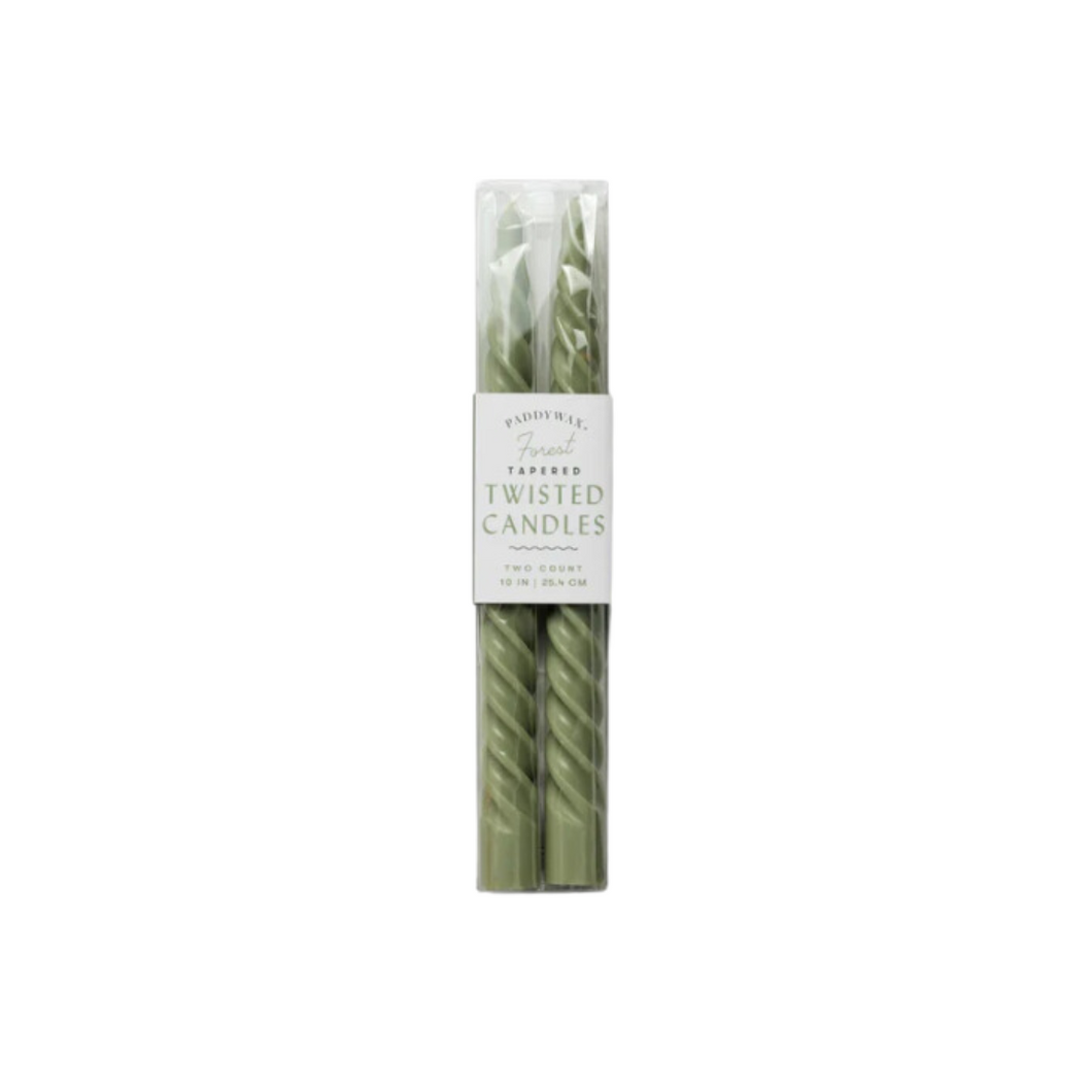 Twisted Taper Candles, Sage