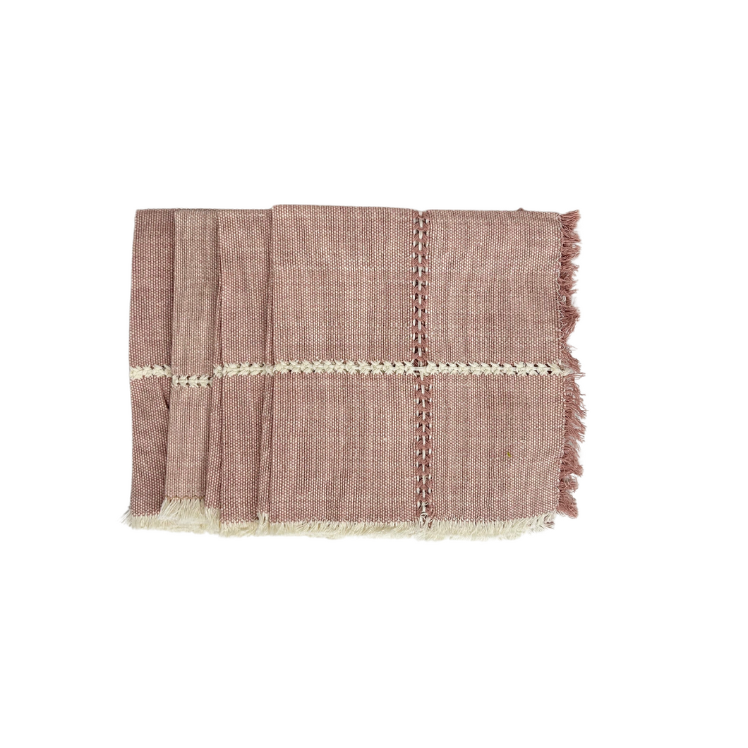 Pink Spring Linen Napkins, Set of 4